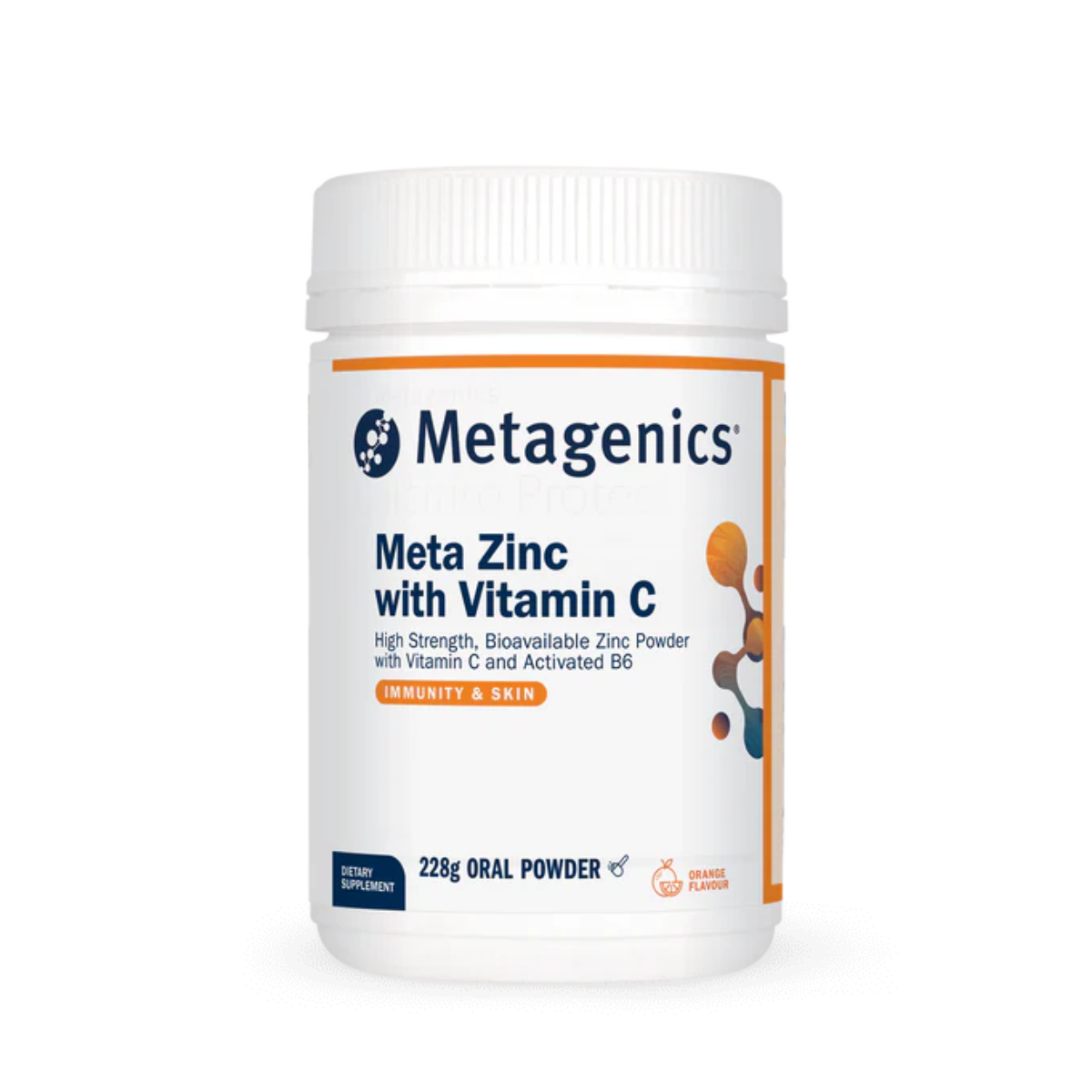 Metagenics Meta Zinc with Vitamin C Orange 228g