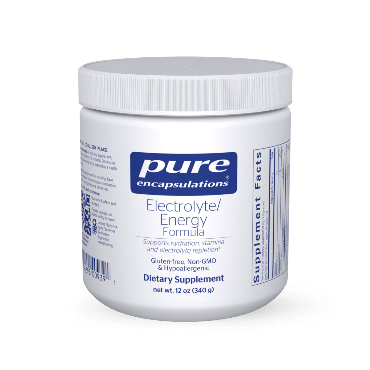 Pure Encapsulations Electrolyte/Energy formula 340g