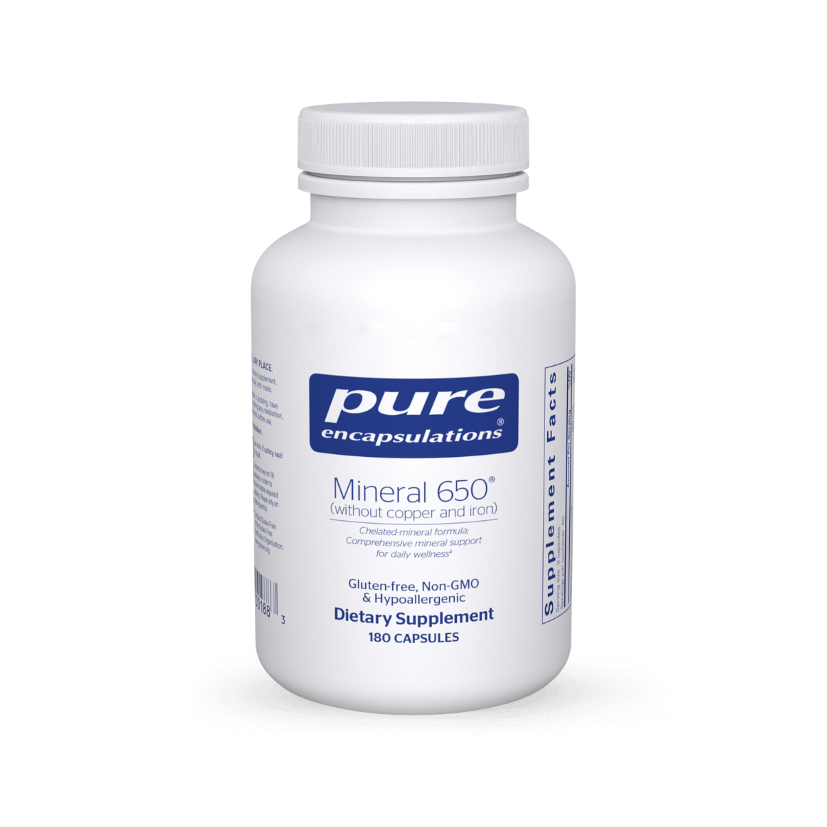 Pure Encapsulations Mineral 650 Without Copper And Iron - 180 Capsules