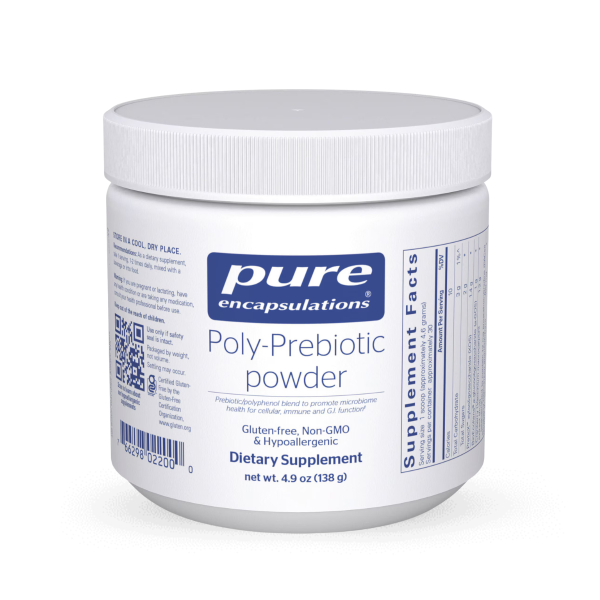 Pure Encapsulations Poly-Prebiotic powder 138g