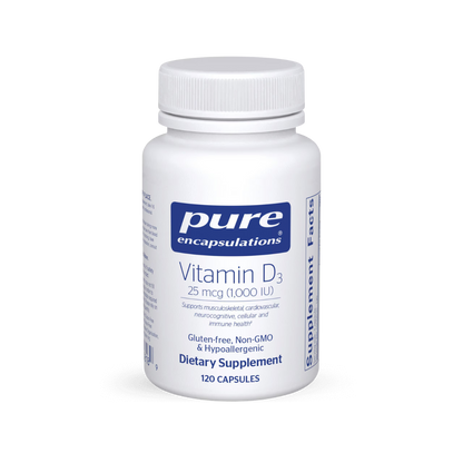 Pure Encapsulations Vitamin D3 1000 IU - 120 Softgel Capsules