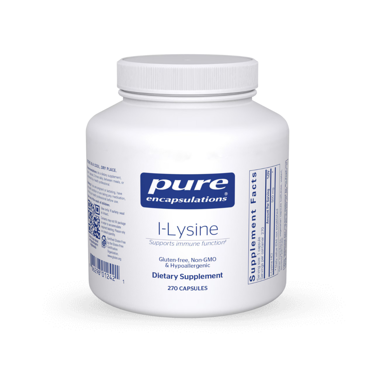 Pure Encapsulations l-Lysine 180 Capsules