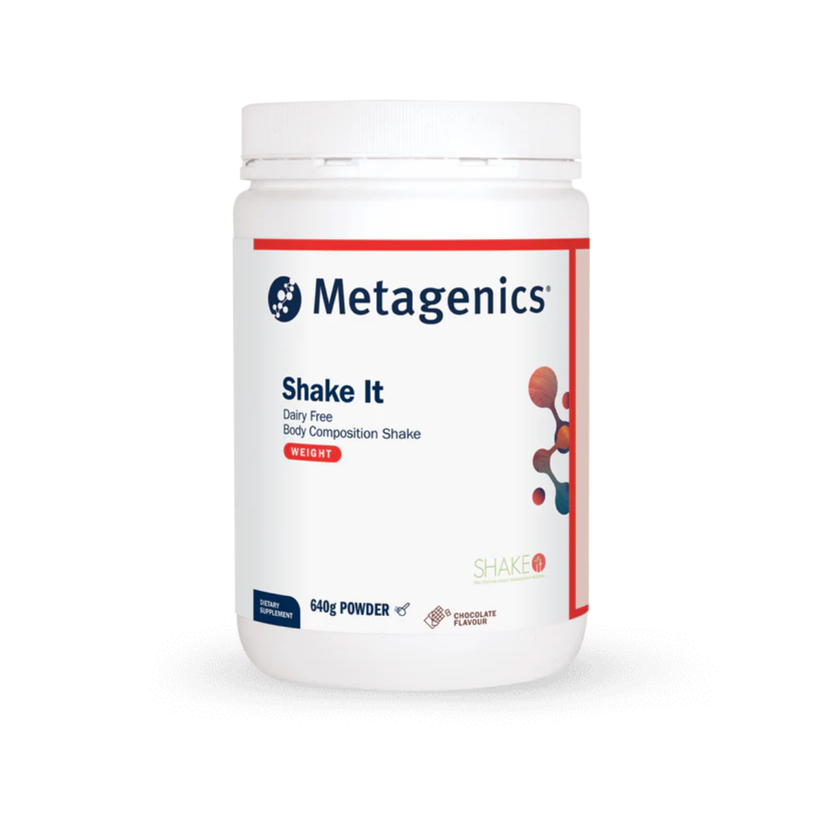 Metagenics Shake It Dairy free chocolate 640g