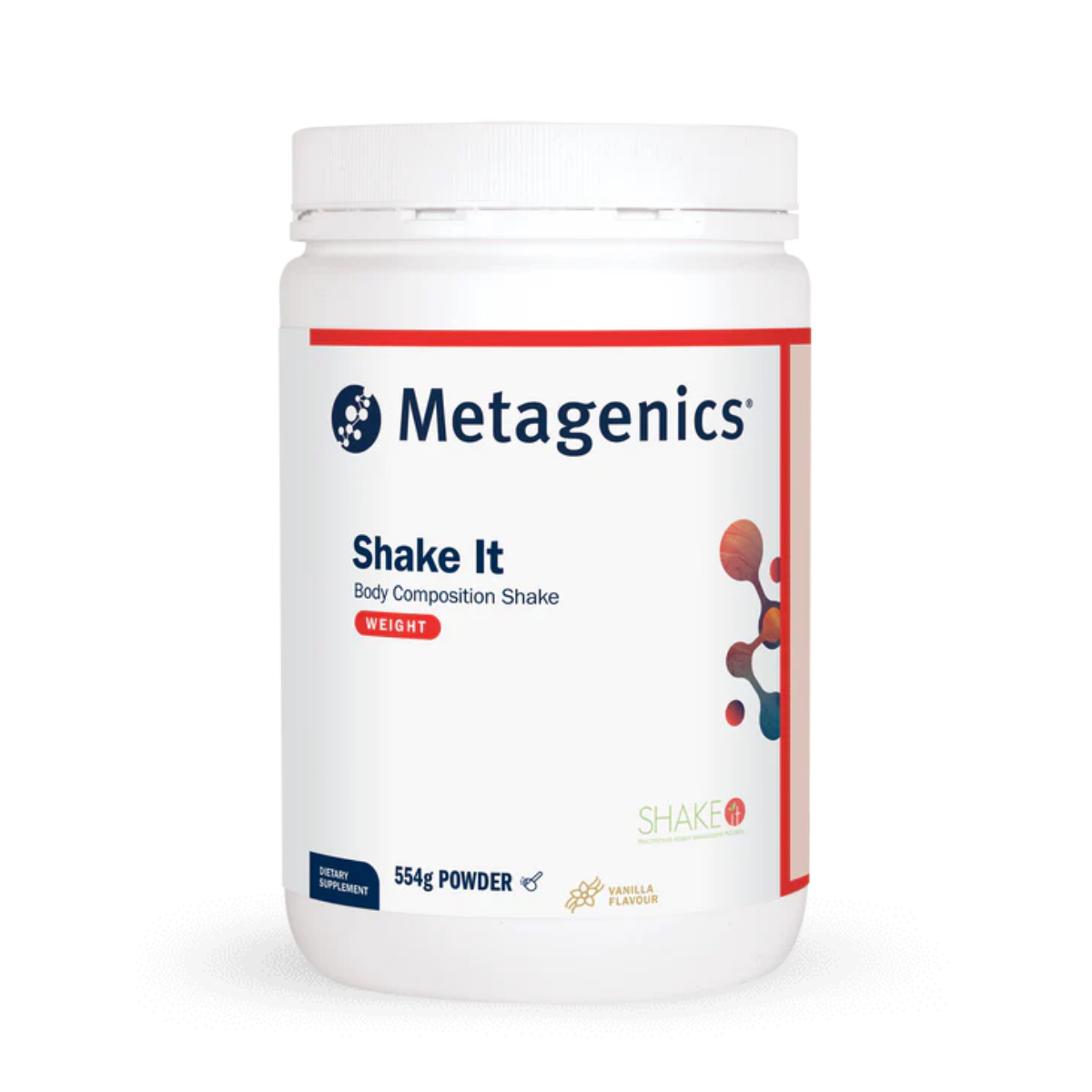 Metagenics Shake It Vanilla 554g Powder